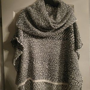 Poncho style sweater